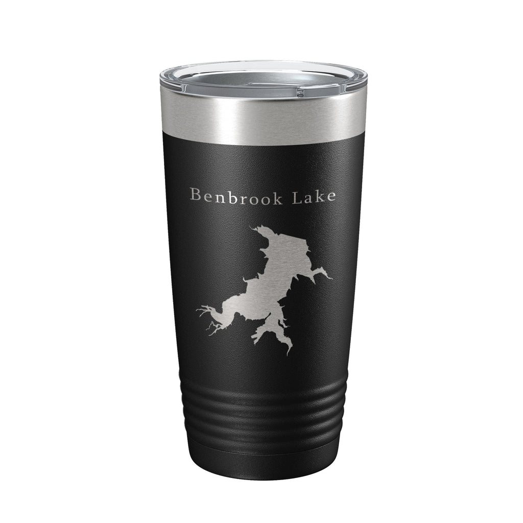 Benbrook Lake Map Tumbler Travel Mug Insulated Laser Engraved Coffee Cup Texas 20 oz