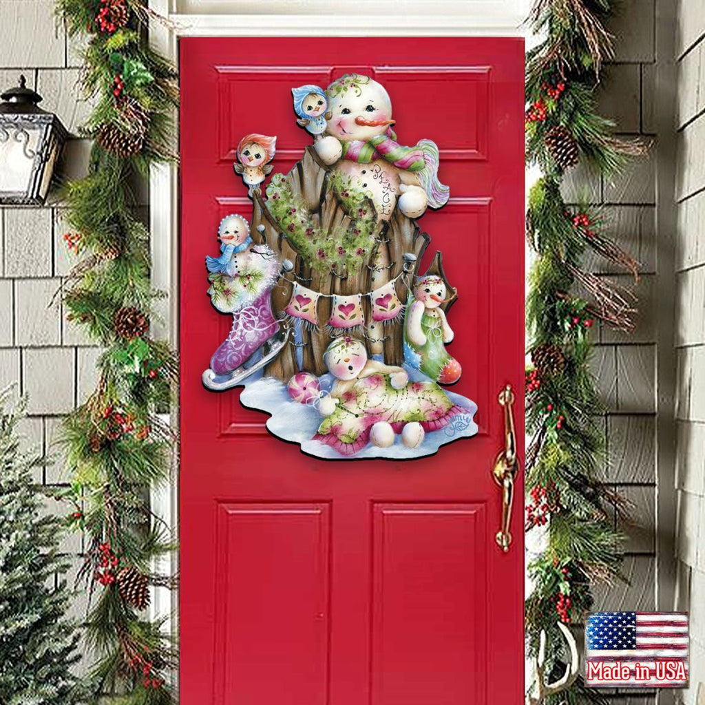 Christmas Time Christmas Door Decor by Jamie Mills-Price - Christmas Santa Snowman Decor - 8457502H
