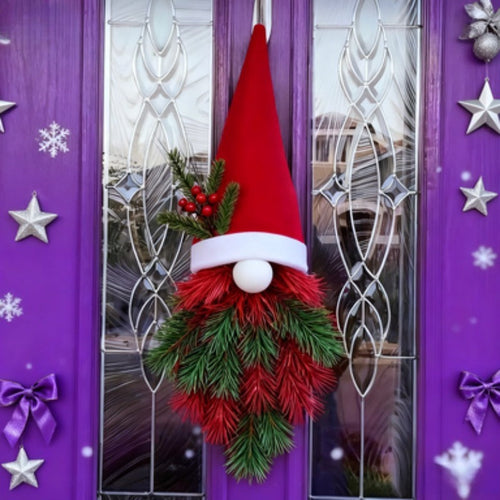 Christmas Gnome Garland Red Green Hanging Decoration