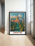 Austin   Artwork - Texas State Capitol  Framed Prints - USA Perfect Wall Art