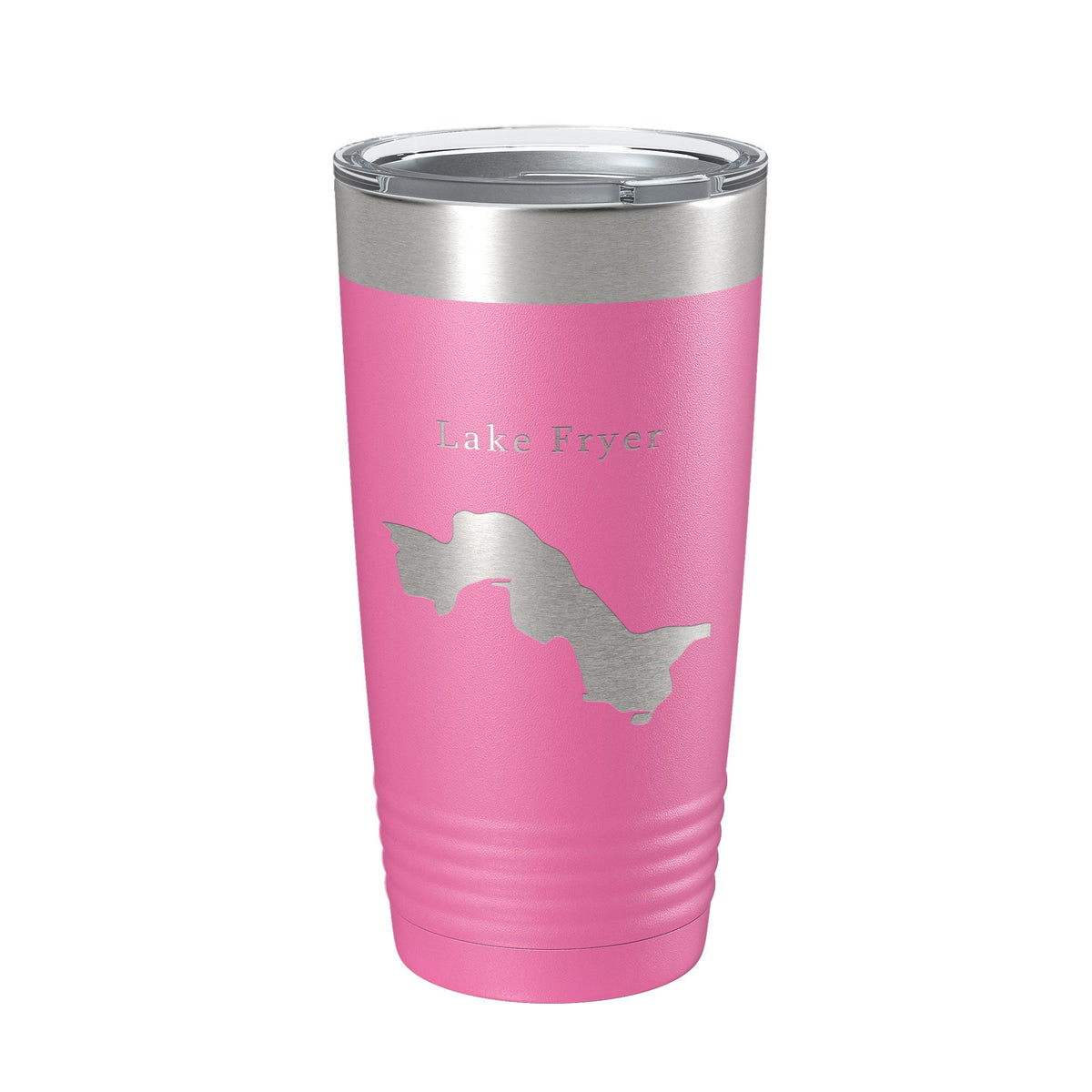 Lake Fryer Map Tumbler Travel Mug Insulated Laser Engraved Coffee Cup Texas 20 oz