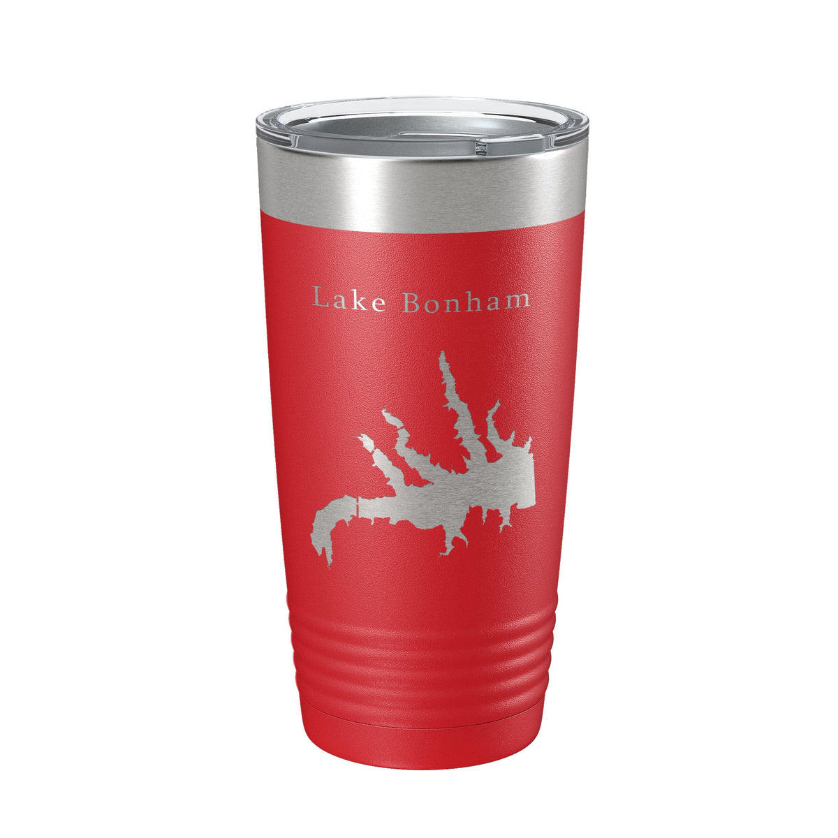 Lake Bonham Map Tumbler Travel Mug Insulated Laser Engraved Coffee Cup Texas 20 oz