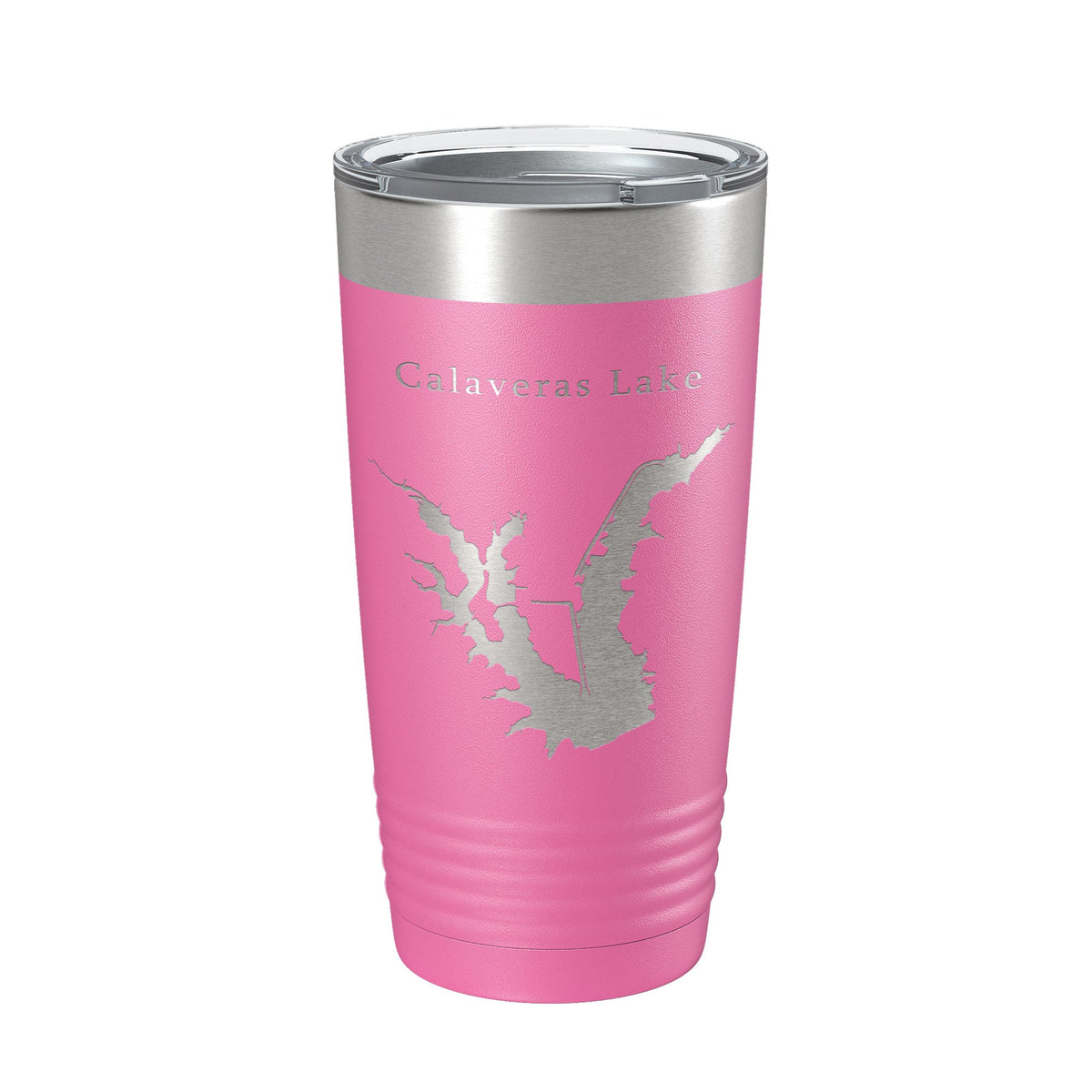 Calaveras Lake Map Tumbler Travel Mug Insulated Laser Engraved Coffee Cup Texas 20 oz