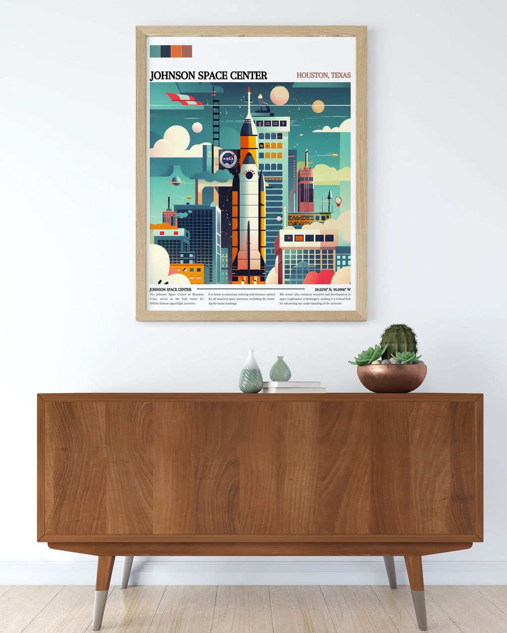 Johnson Space Center  Framed Prints - Houston  Home DÃ©cor - Texas  Artwork