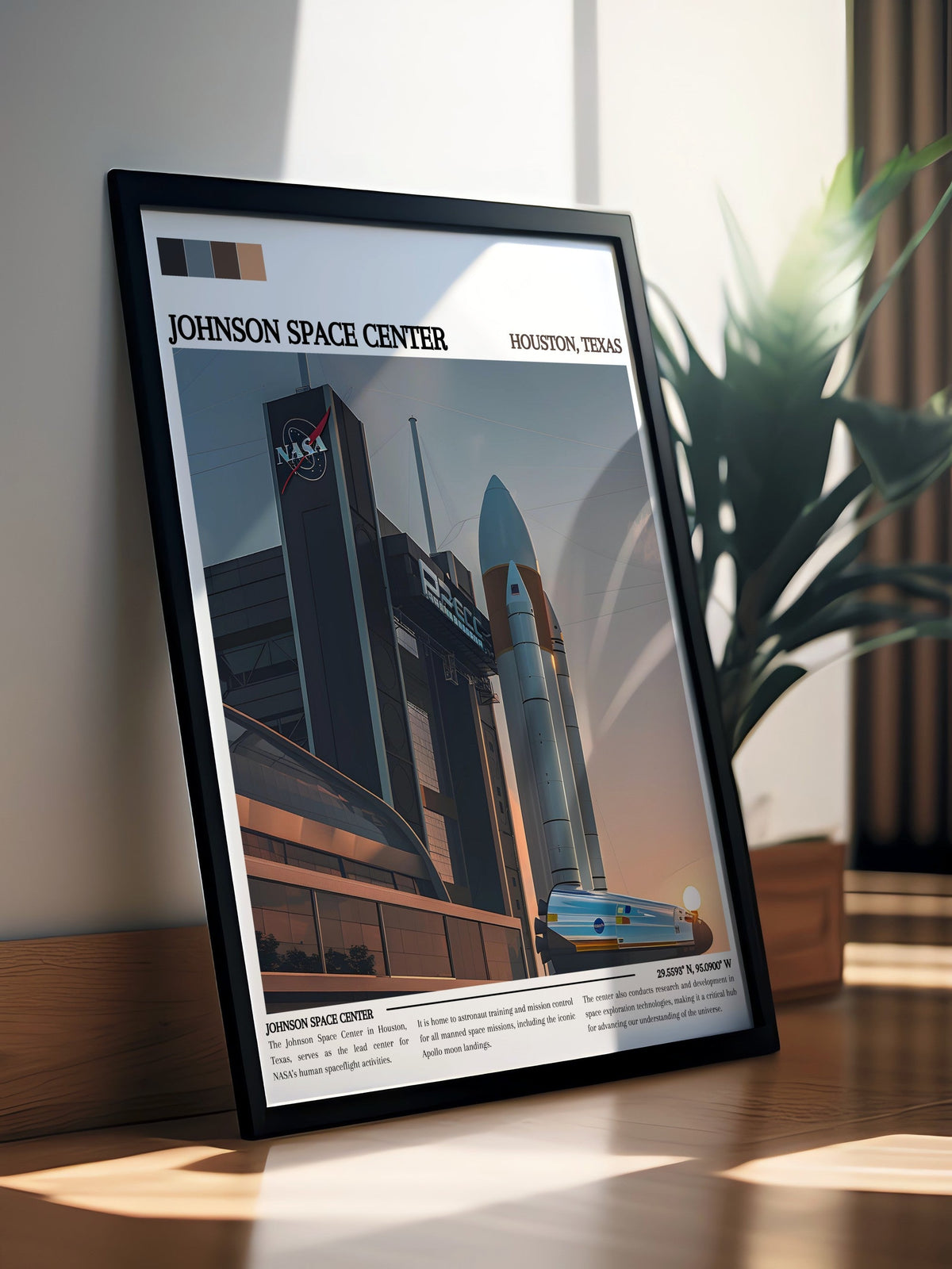 Johnson Space Center  Artwork - Houston  Framed Prints - Texas  Home DÃ©cor