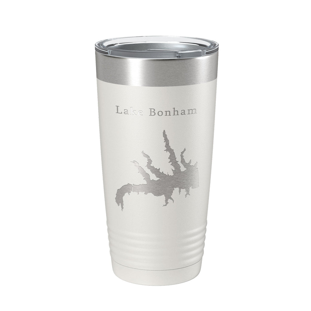 Lake Bonham Map Tumbler Travel Mug Insulated Laser Engraved Coffee Cup Texas 20 oz