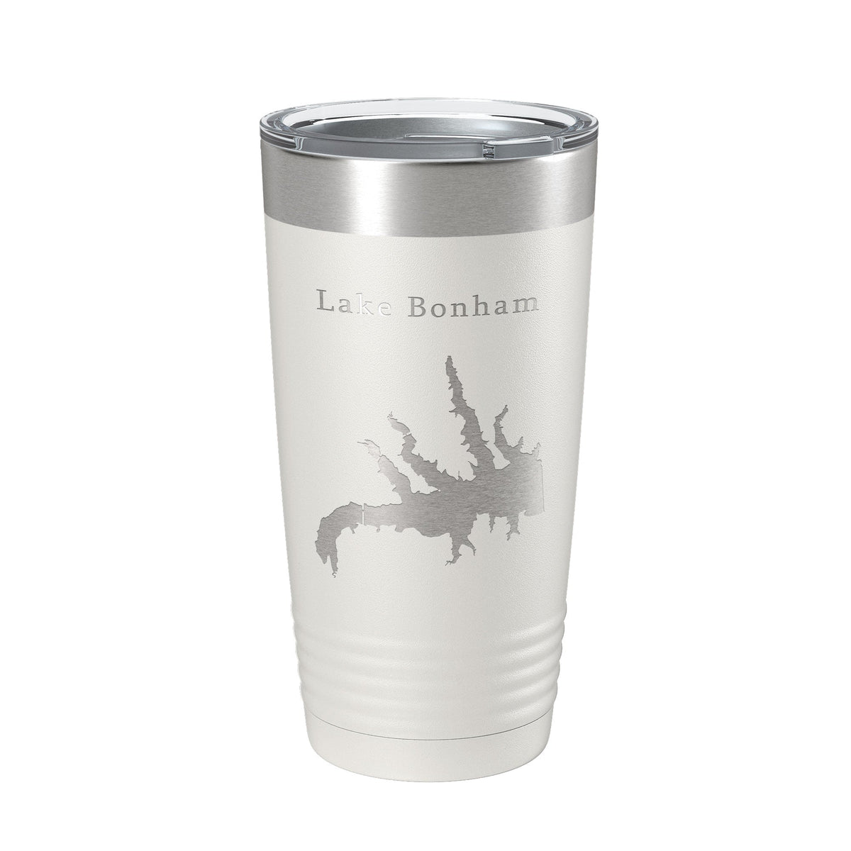 Lake Bonham Map Tumbler Travel Mug Insulated Laser Engraved Coffee Cup Texas 20 oz