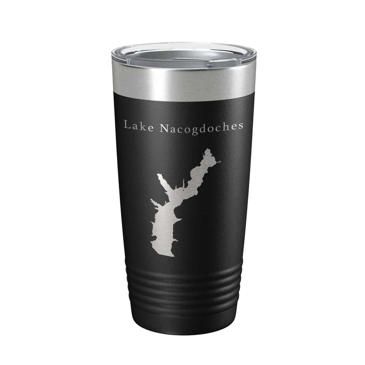 Lake Nacogdoches Map Tumbler Travel Mug Insulated Laser Engraved Coffee Cup Texas 20 oz