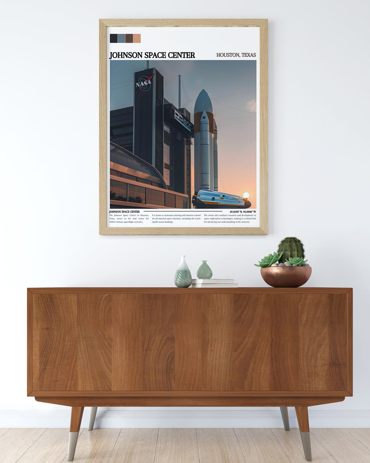 Johnson Space Center  Artwork - Houston  Framed Prints - Texas  Home DÃ©cor