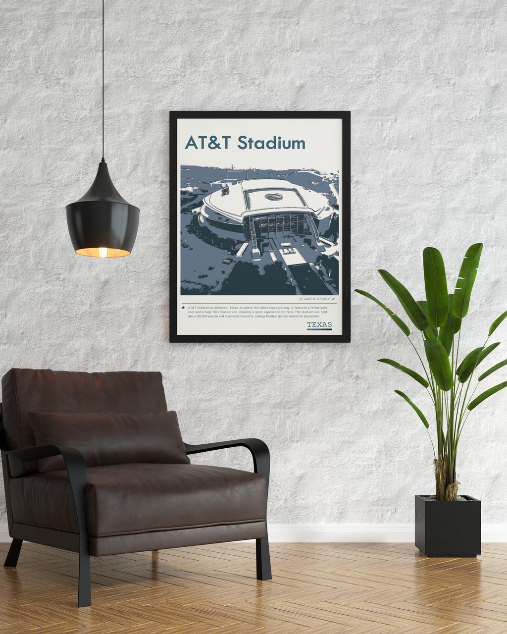 AT&T Stadium  Art - Texas Rangers Cowboys Mavericks Travel Posters - AT&T Stadium  Home Decor