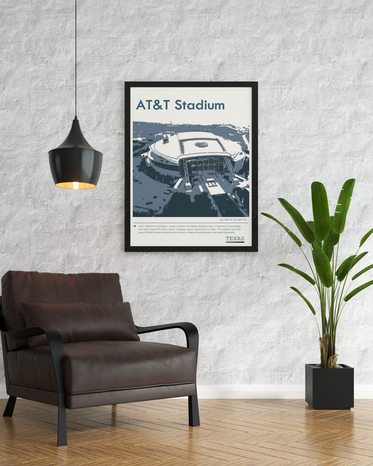 AT&T Stadium  Art - Texas Rangers Cowboys Mavericks Travel Posters - AT&T Stadium  Home Decor