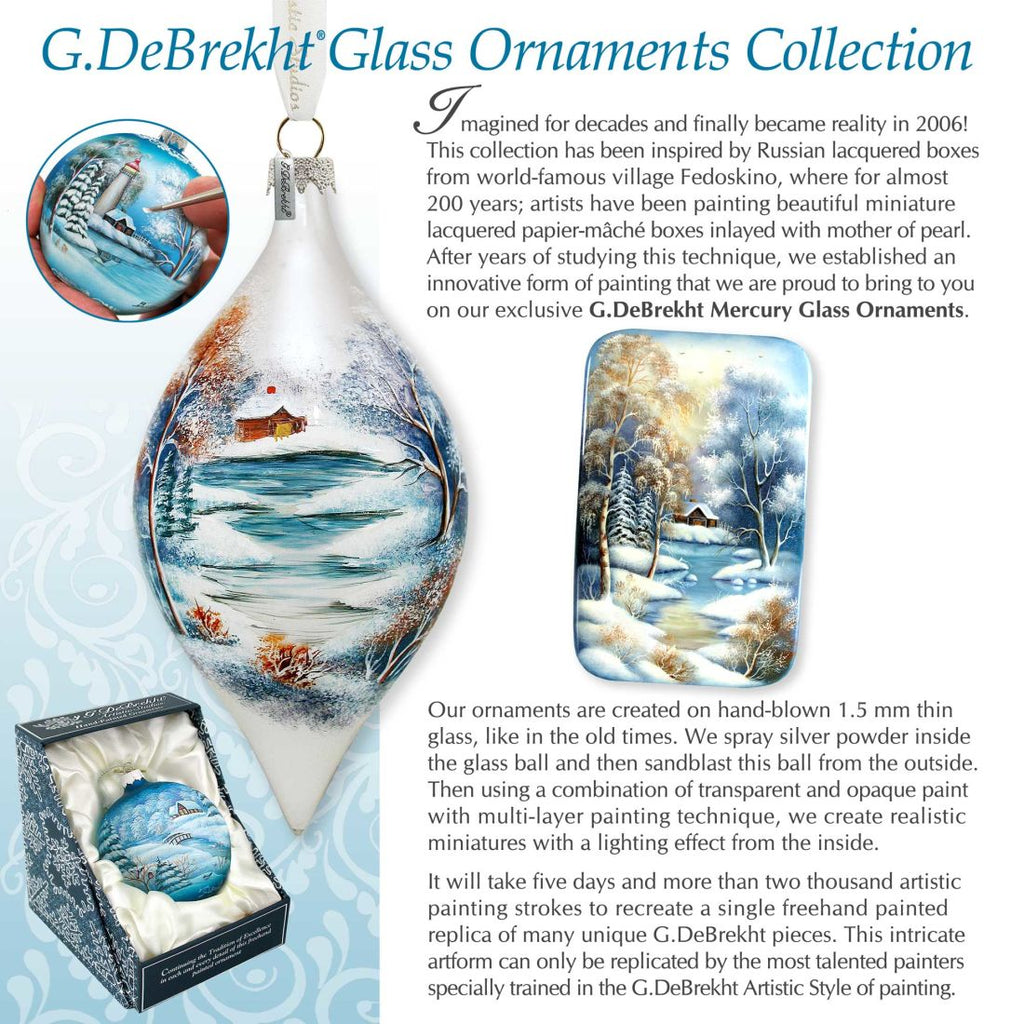 Lighting the Way North Star Glass Ornament by Strelkina at G. DeBrekht - Christmas Decor - 755-042