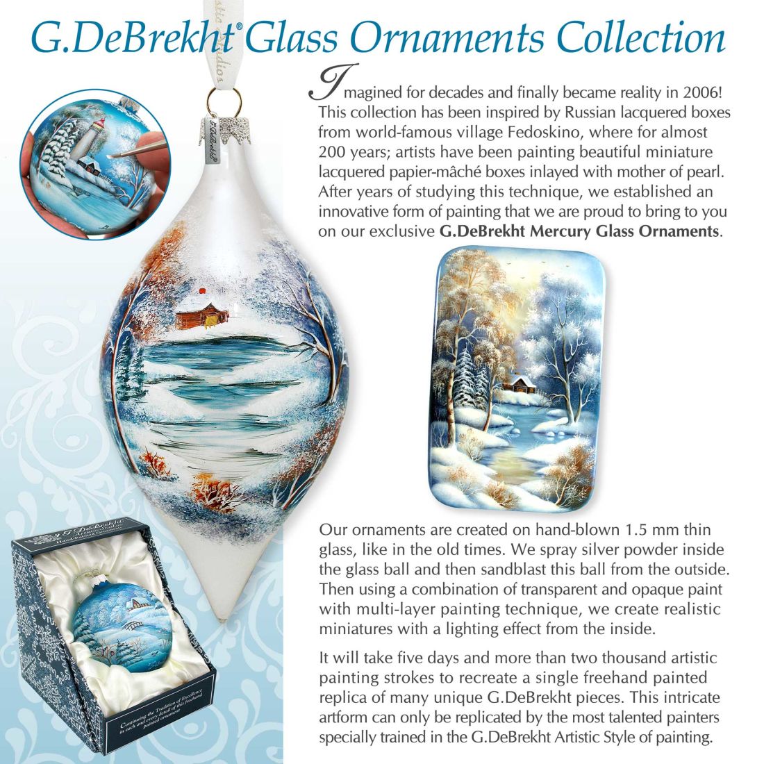 Lighting the Way North Star Glass Ornament by Strelkina at G. DeBrekht - Christmas Decor - 755-042