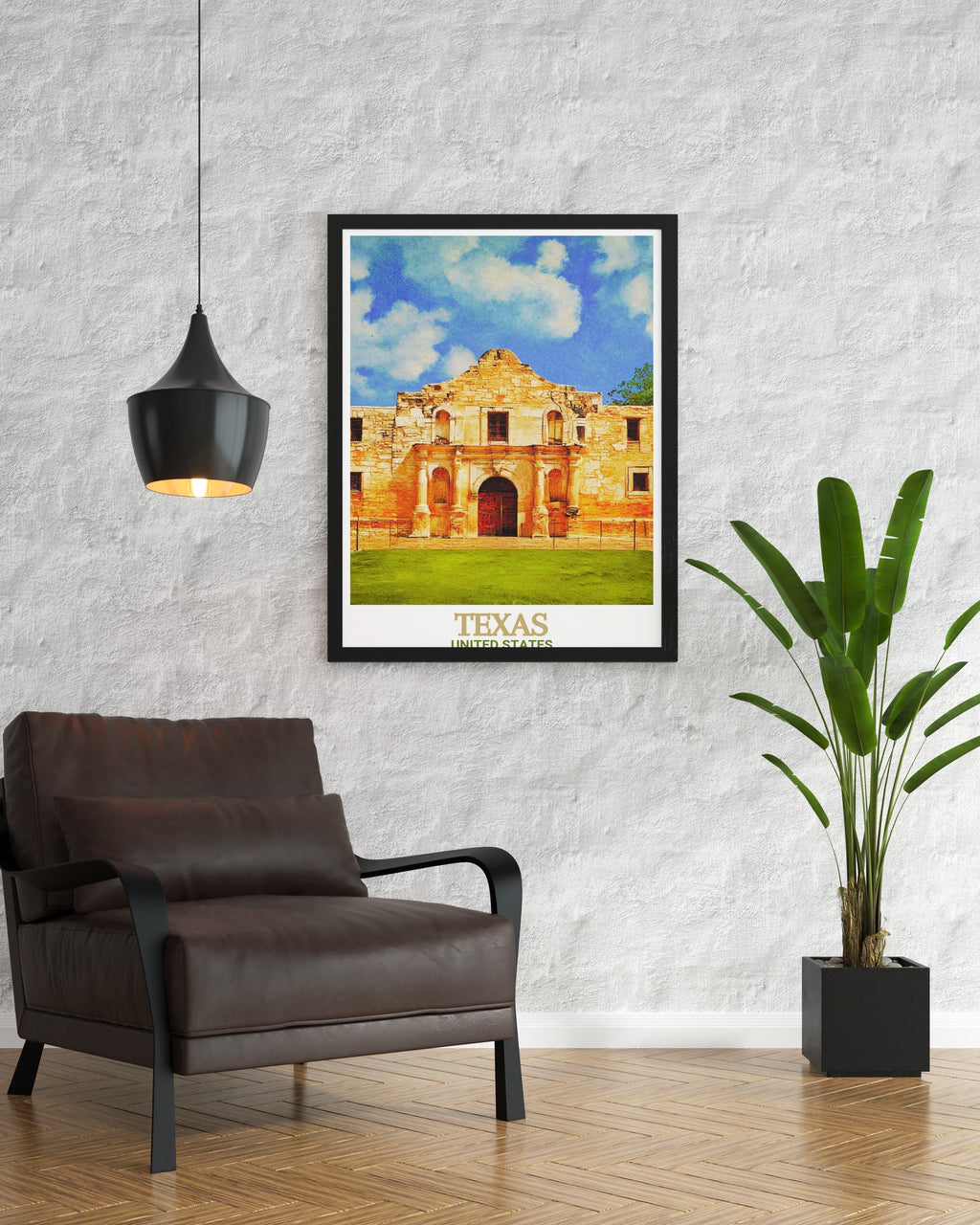 Texas Art - The Alamo  Posters - United States  Living Room Decor