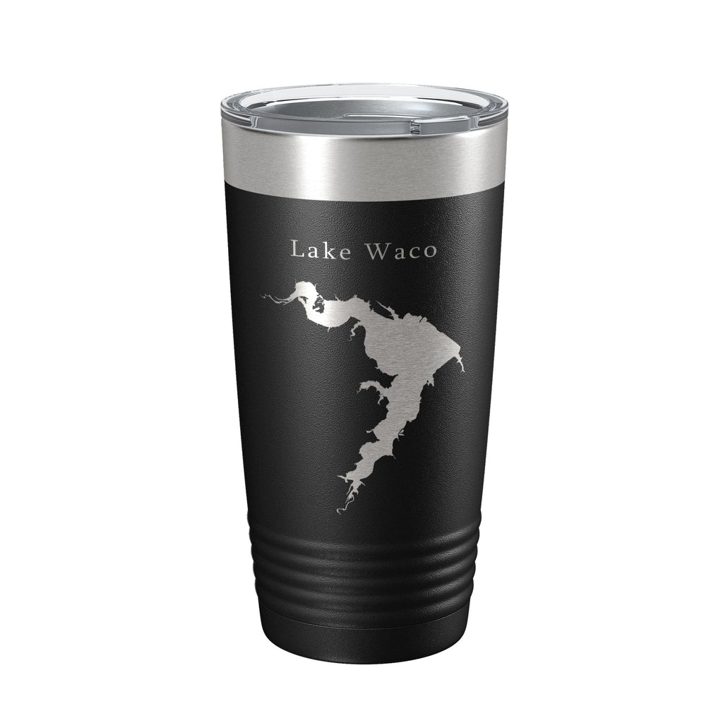Lake Waco Map Tumbler Travel Mug Insulated Laser Engraved Coffee Cup Texas 20 oz