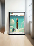 Johnson Space Center  Travel Posters - Houston Artwork - Texas  Living Room Decor
