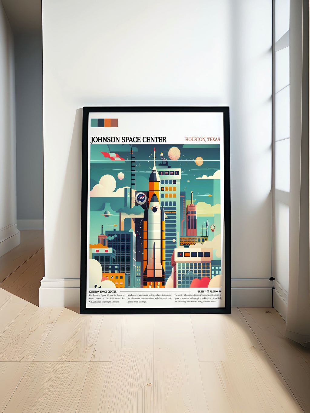 Johnson Space Center  Framed Prints - Houston  Home DÃ©cor - Texas  Artwork