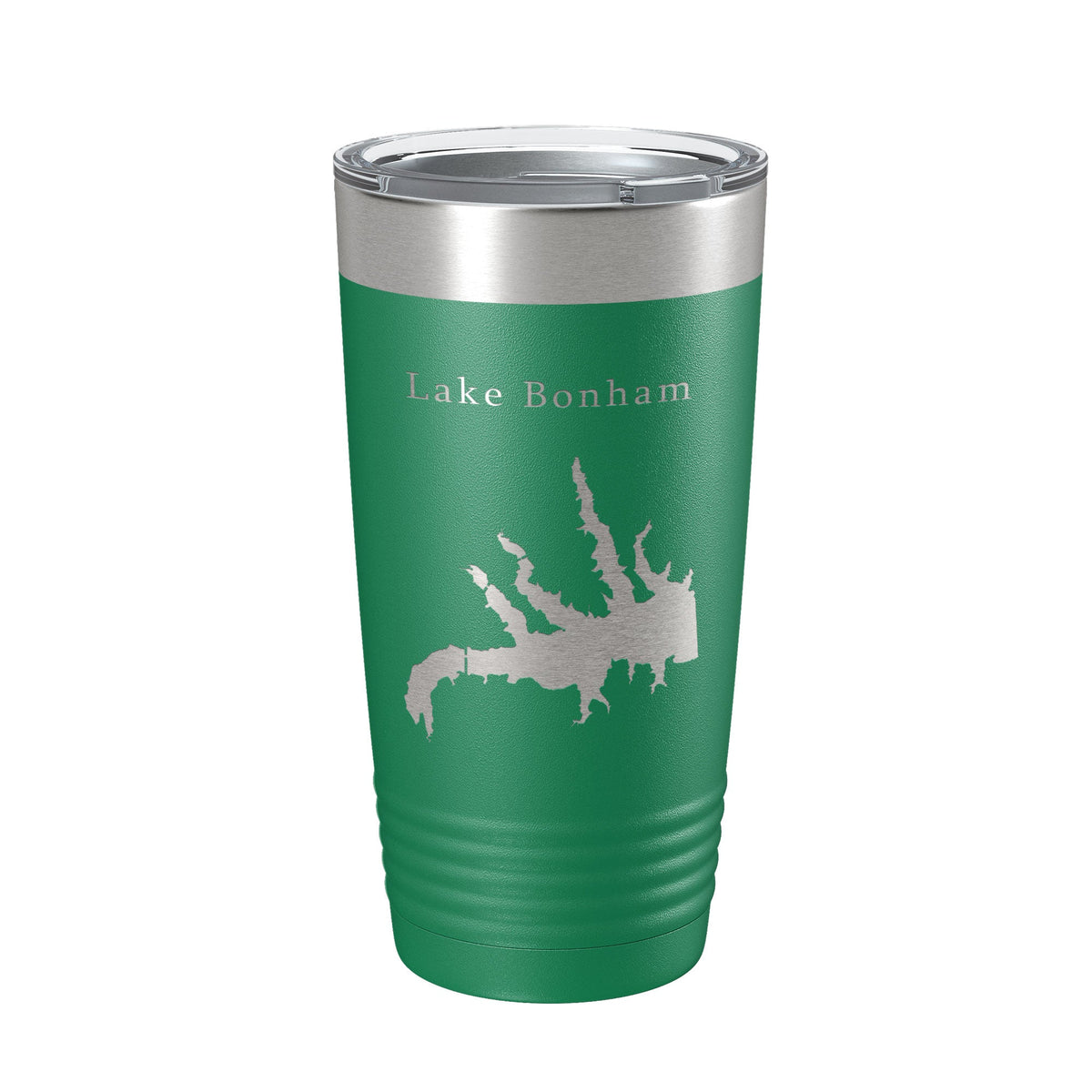 Lake Bonham Map Tumbler Travel Mug Insulated Laser Engraved Coffee Cup Texas 20 oz
