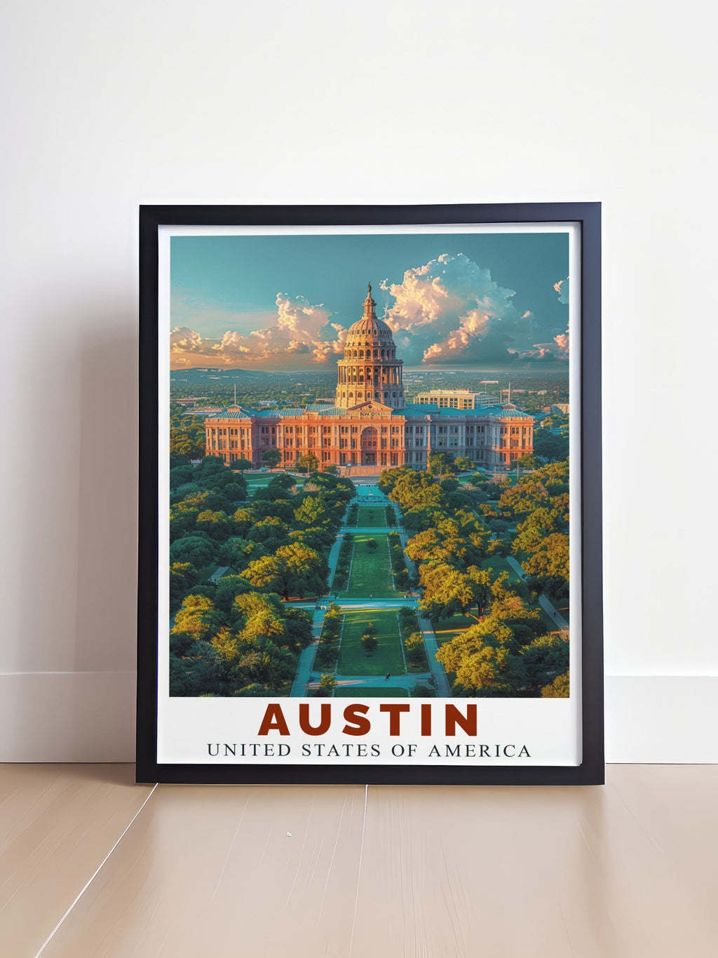Austin   Artwork - Texas State Capitol  Framed Prints - USA Perfect Wall Art