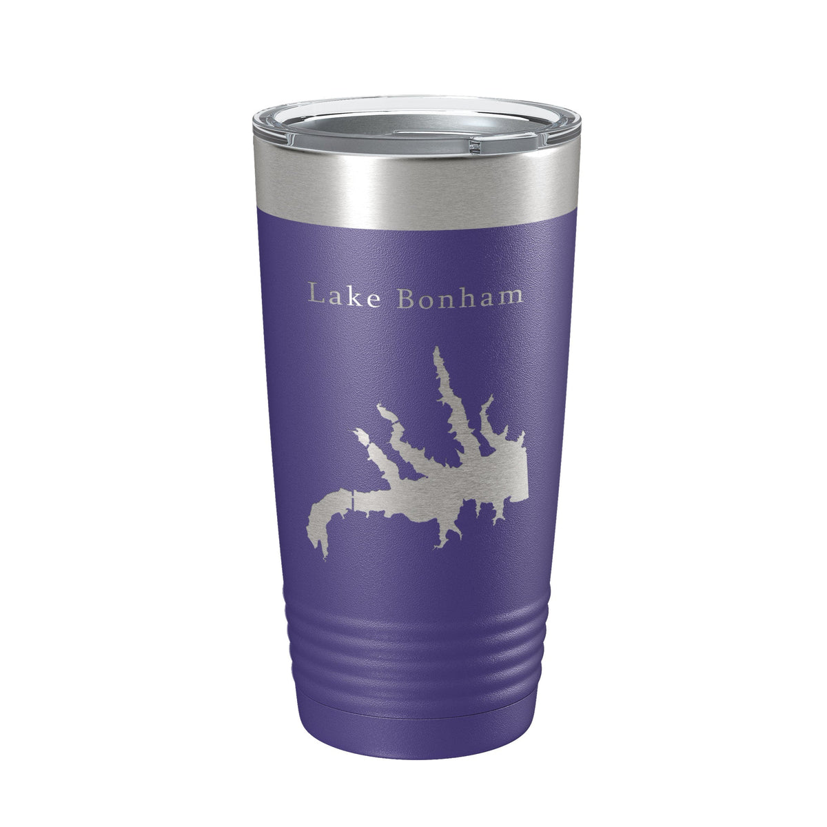Lake Bonham Map Tumbler Travel Mug Insulated Laser Engraved Coffee Cup Texas 20 oz
