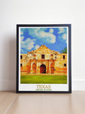 Texas Art - The Alamo  Posters - United States  Living Room Decor