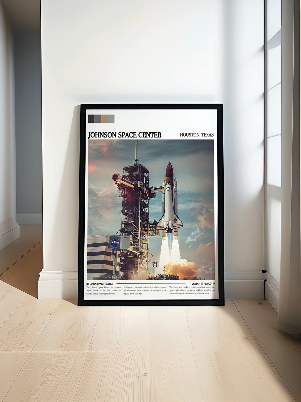 Johnson Space Center  Art - Houston Travel Posters - Texas Ideal  Wall Decor