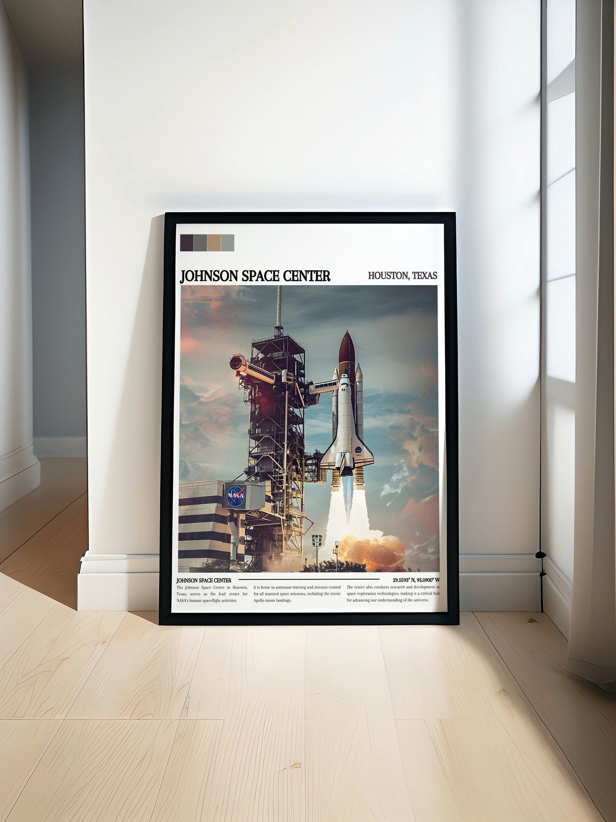Johnson Space Center  Art - Houston Travel Posters - Texas Ideal  Wall Decor
