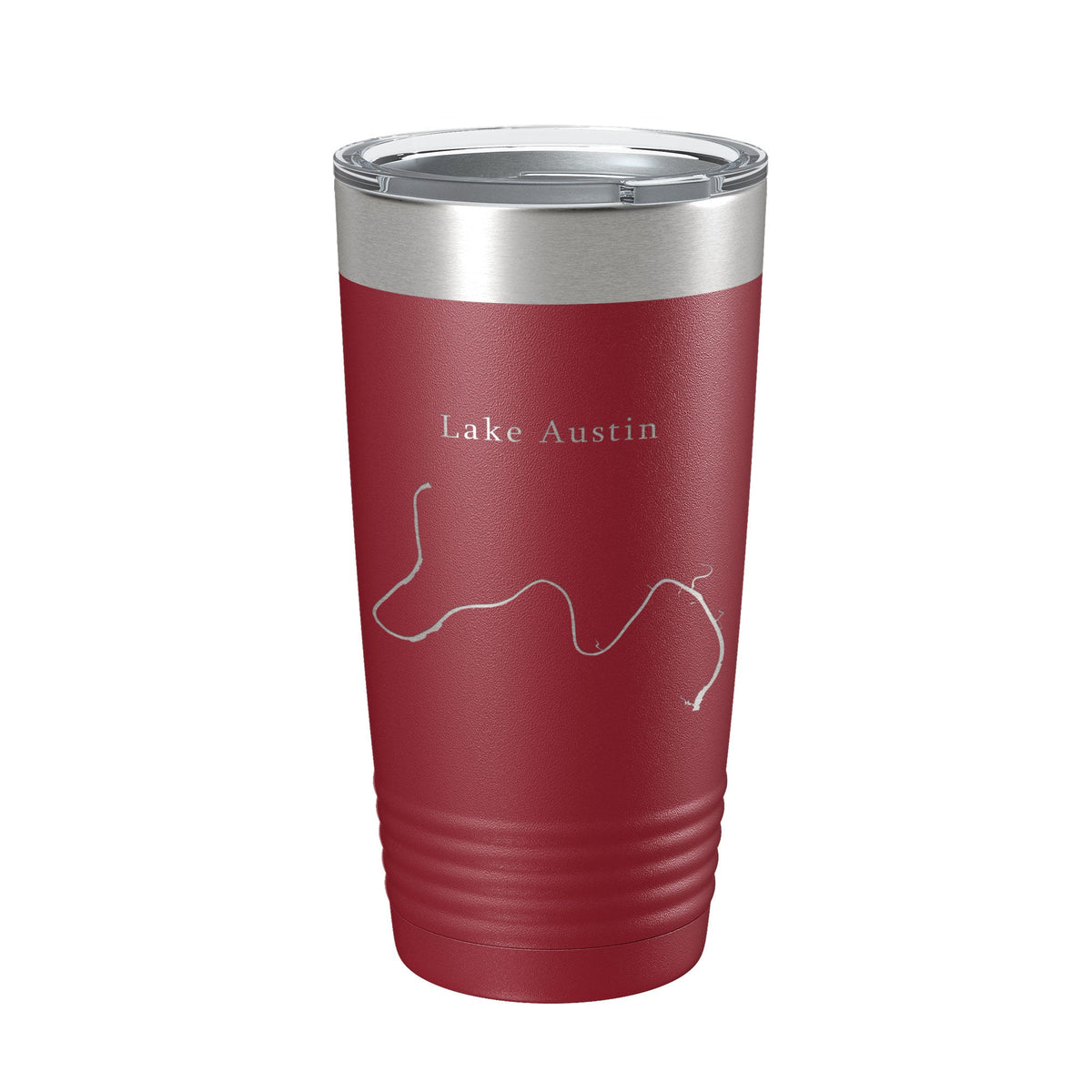 Lake Austin Map Tumbler Travel Mug Insulated Laser Engraved Coffee Cup Texas 20 oz