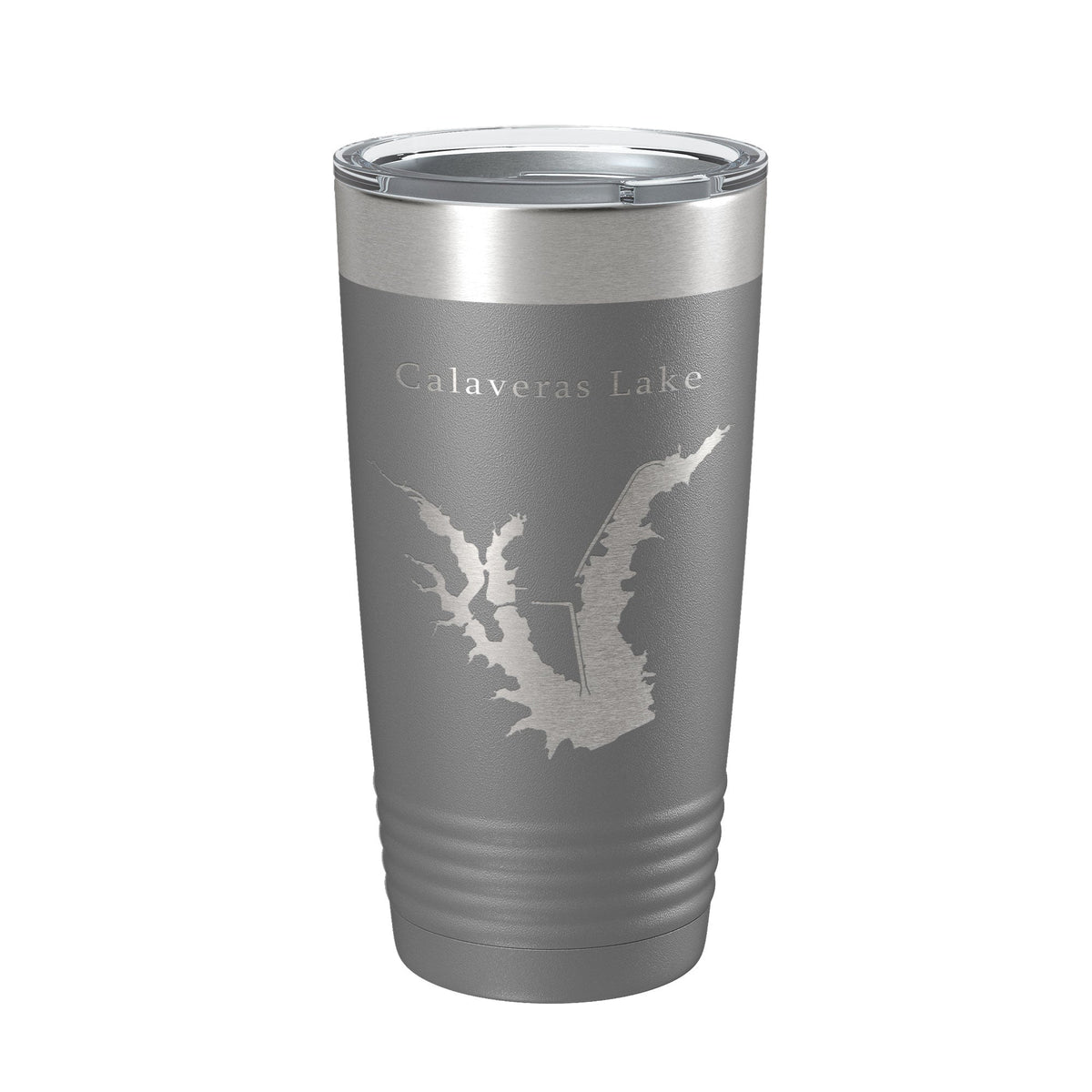 Calaveras Lake Map Tumbler Travel Mug Insulated Laser Engraved Coffee Cup Texas 20 oz