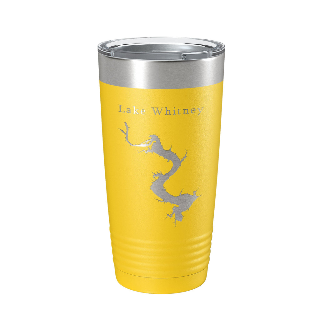 Lake Whitney Map Tumbler Travel Mug Insulated Laser Engraved Coffee Cup Texas 20 oz