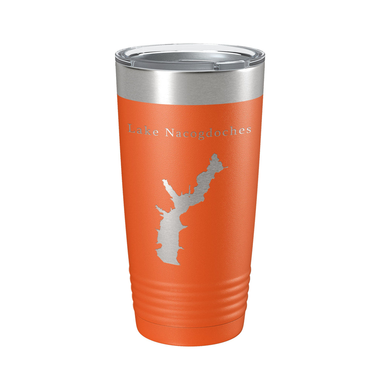 Lake Nacogdoches Map Tumbler Travel Mug Insulated Laser Engraved Coffee Cup Texas 20 oz