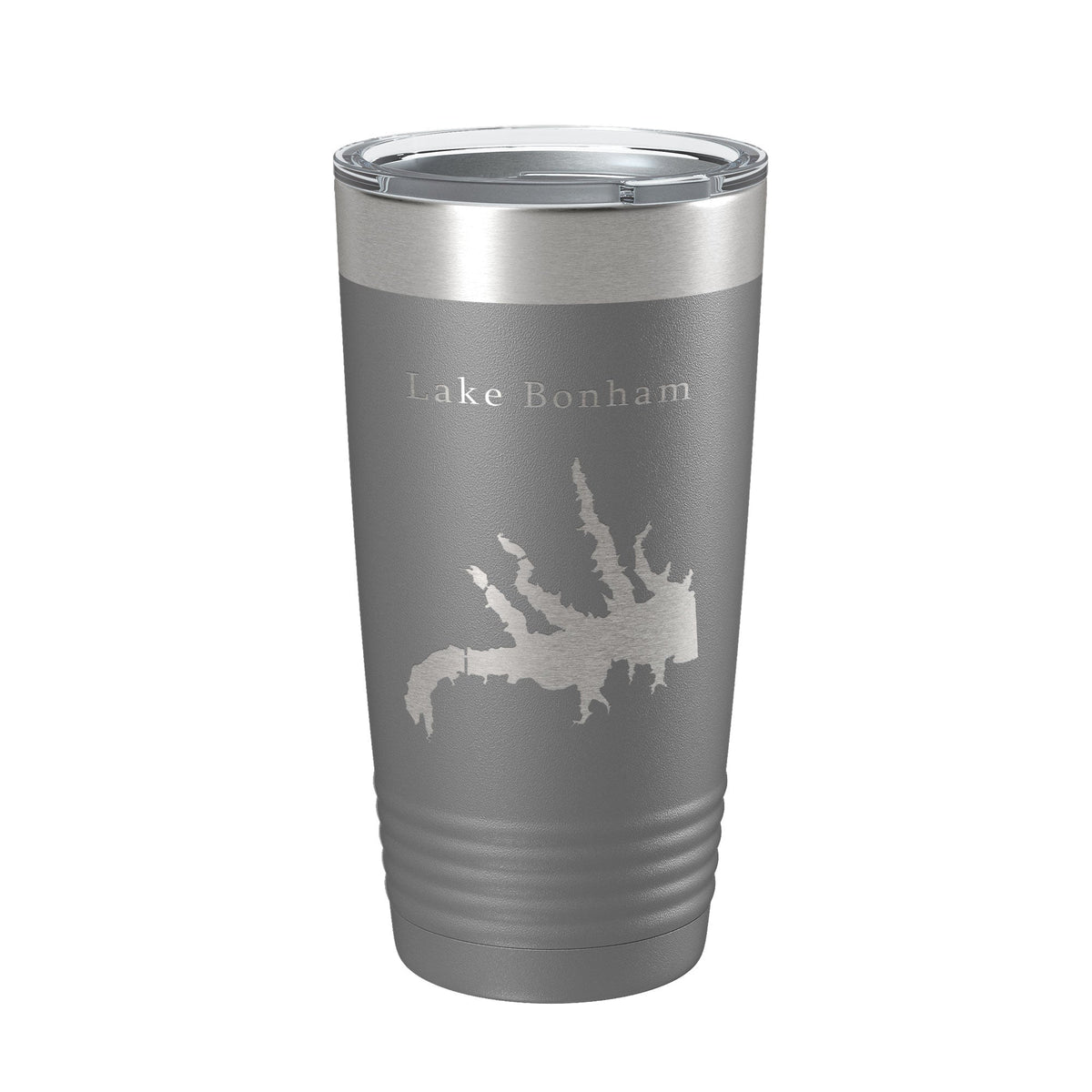 Lake Bonham Map Tumbler Travel Mug Insulated Laser Engraved Coffee Cup Texas 20 oz