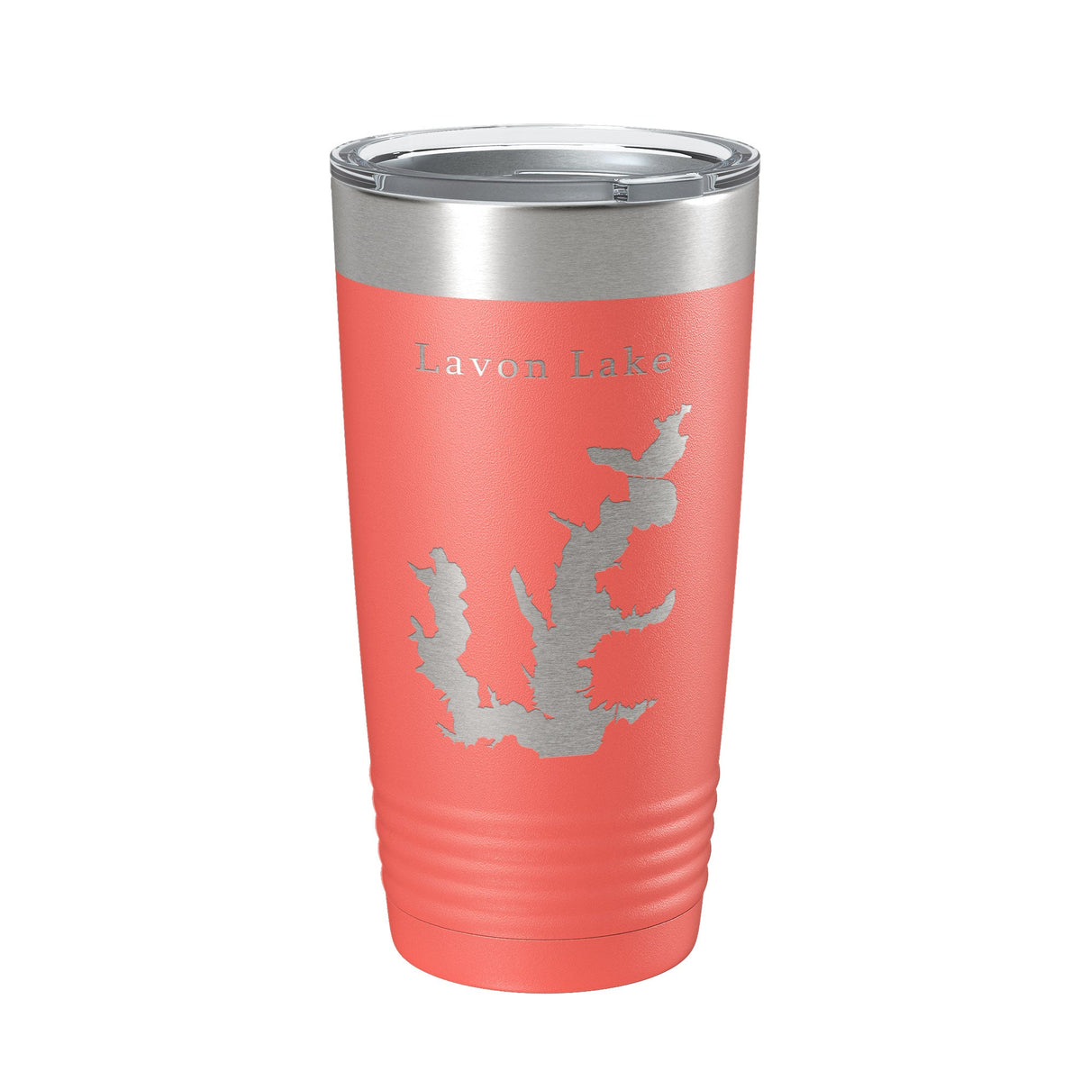 Lavon Lake Map Tumbler Travel Mug Insulated Laser Engraved Coffee Cup Texas 20 oz