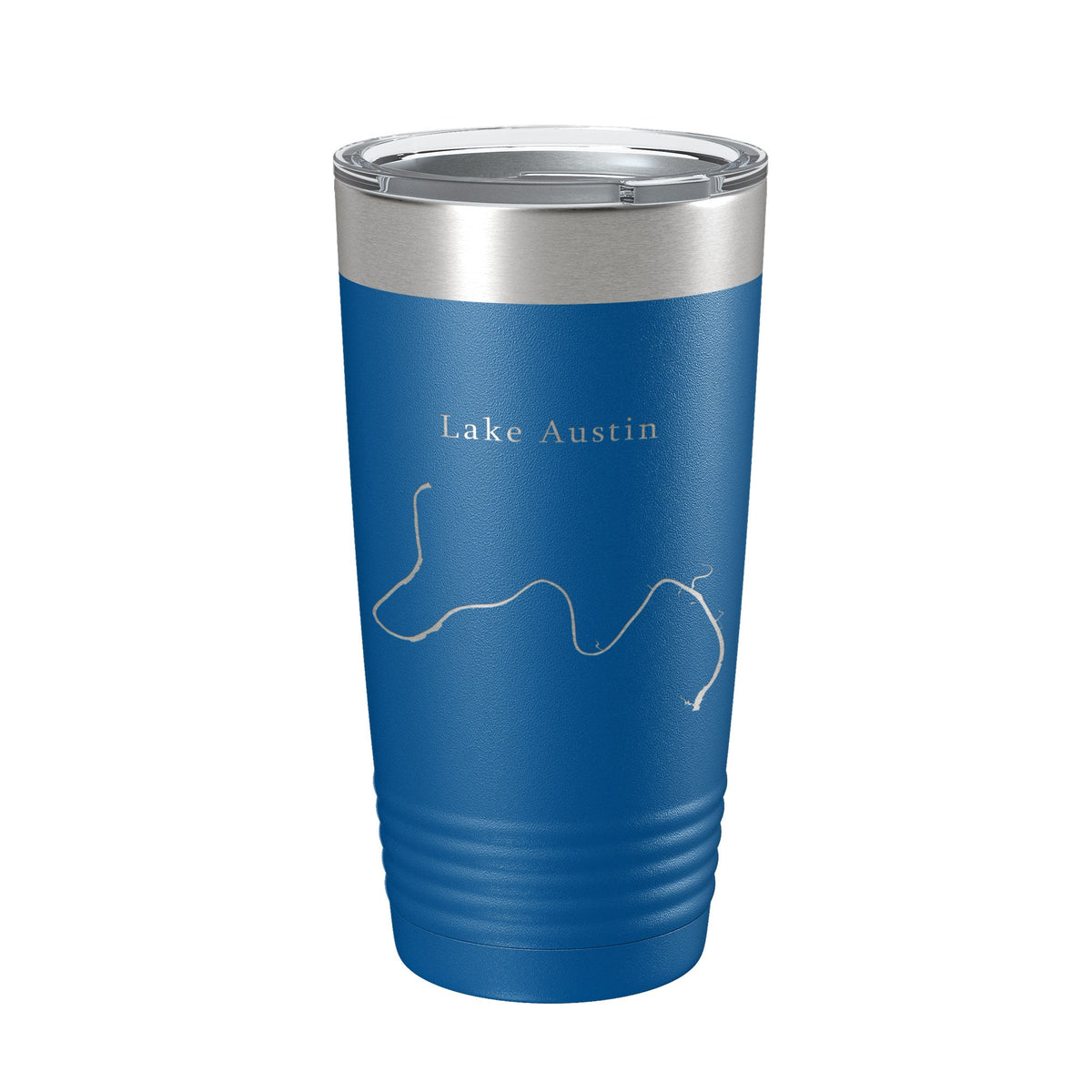 Lake Austin Map Tumbler Travel Mug Insulated Laser Engraved Coffee Cup Texas 20 oz