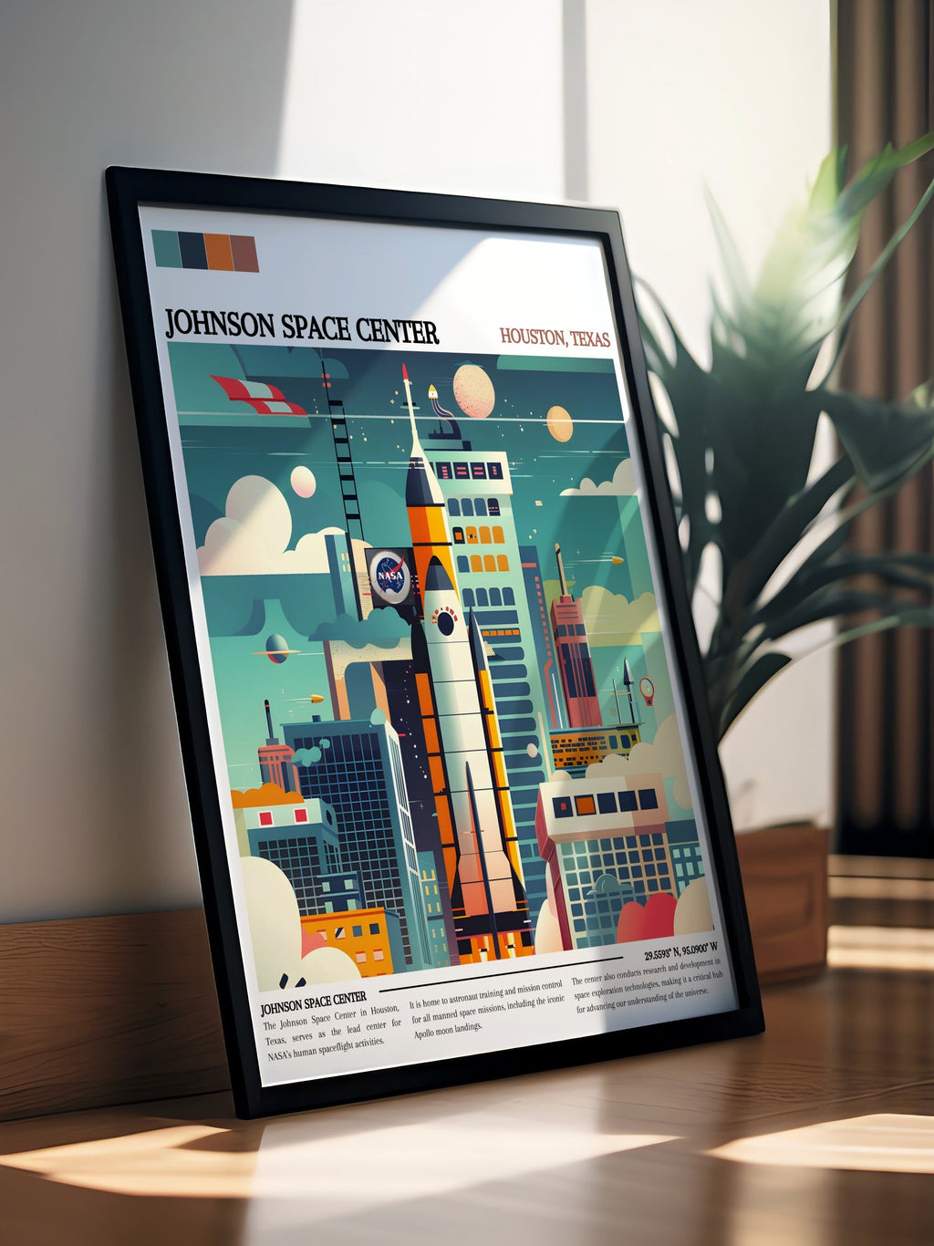 Johnson Space Center  Framed Prints - Houston  Home DÃ©cor - Texas  Artwork