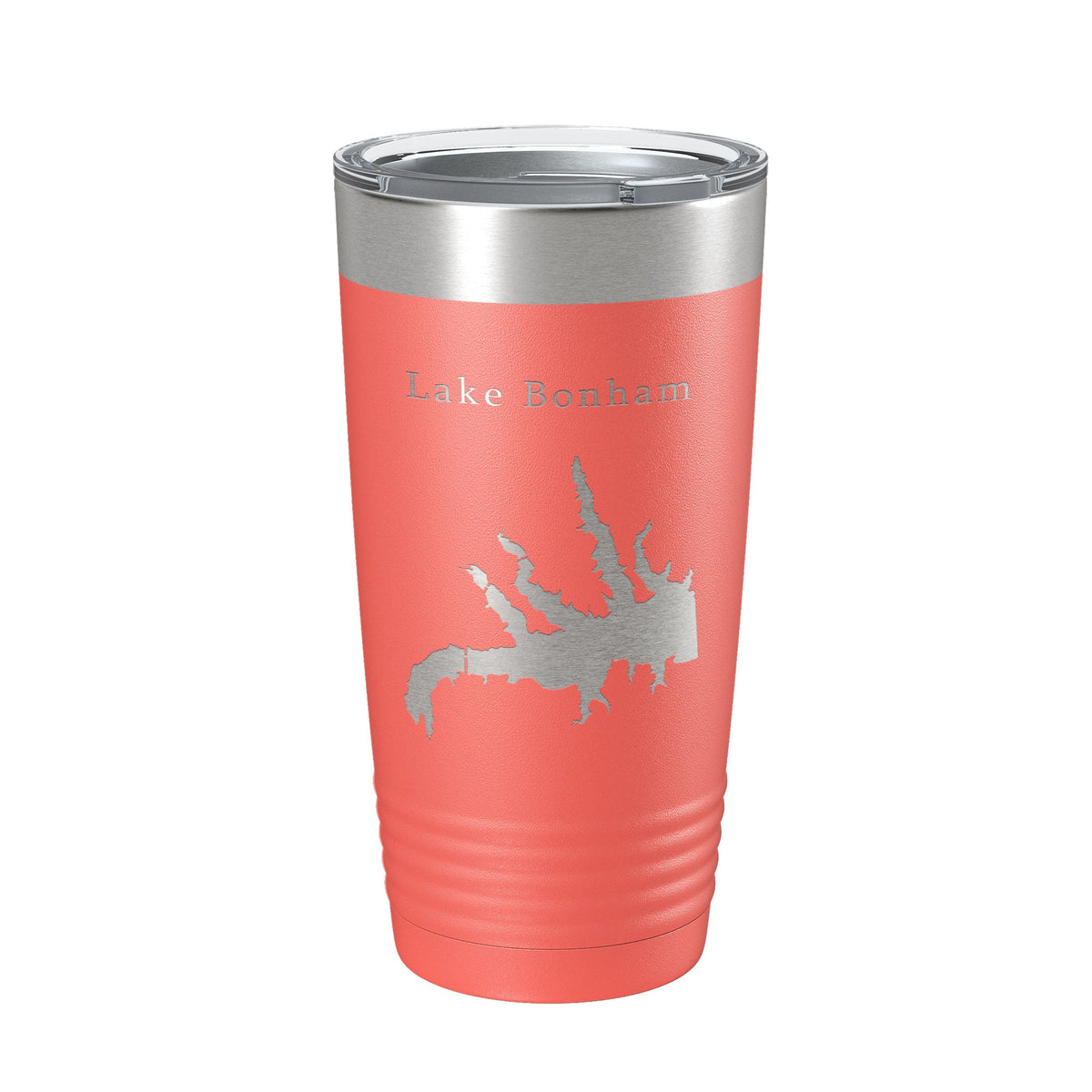 Lake Bonham Map Tumbler Travel Mug Insulated Laser Engraved Coffee Cup Texas 20 oz