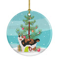 Cymric Cat Christmas Ceramic Ornament