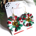 Christmas Wreath Earrings