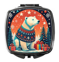Polar Bear Christmas Compact Mirror