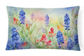 Texas Bluebonnets in Watercolor Throw Pillow