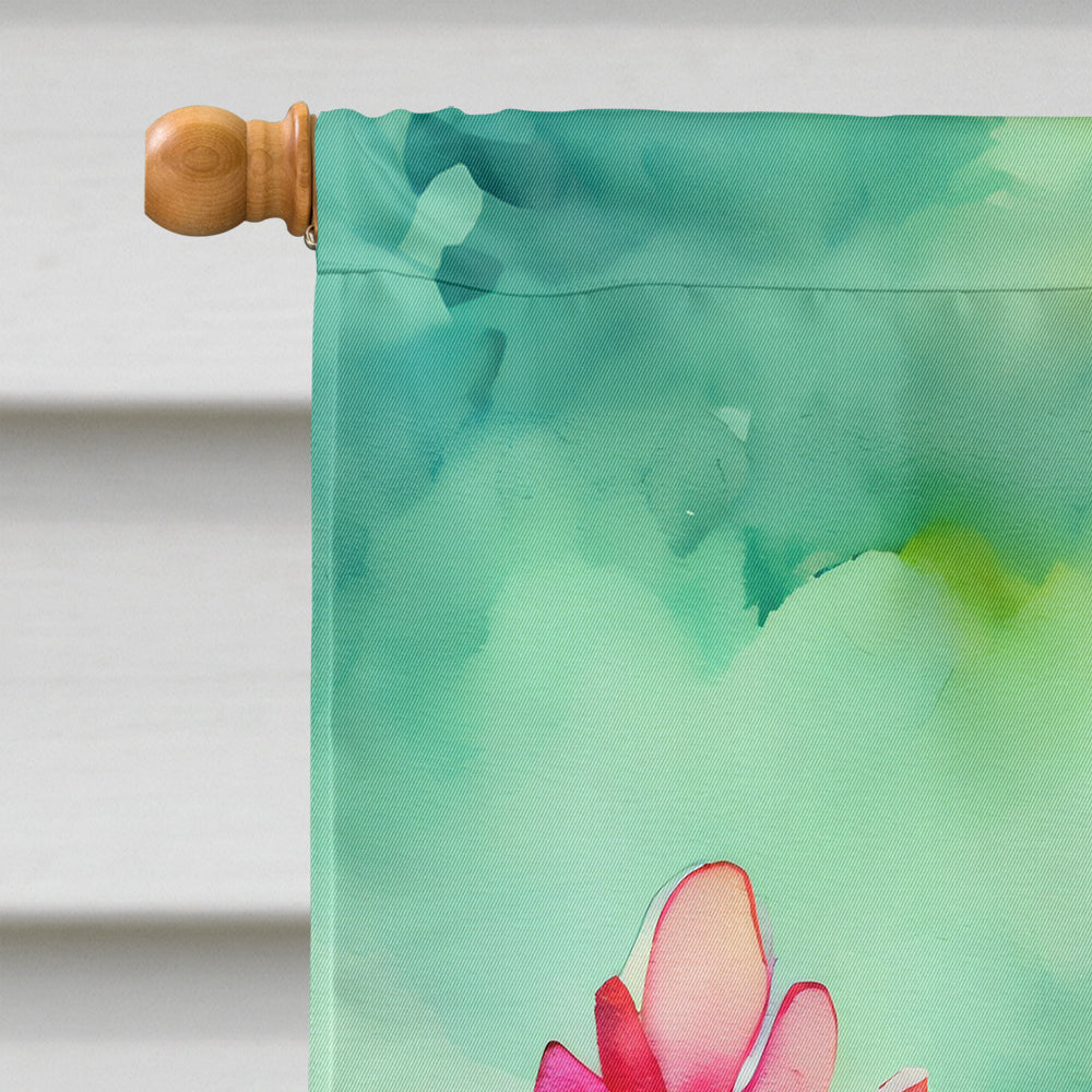 Texas Bluebonnets in Watercolor House Flag