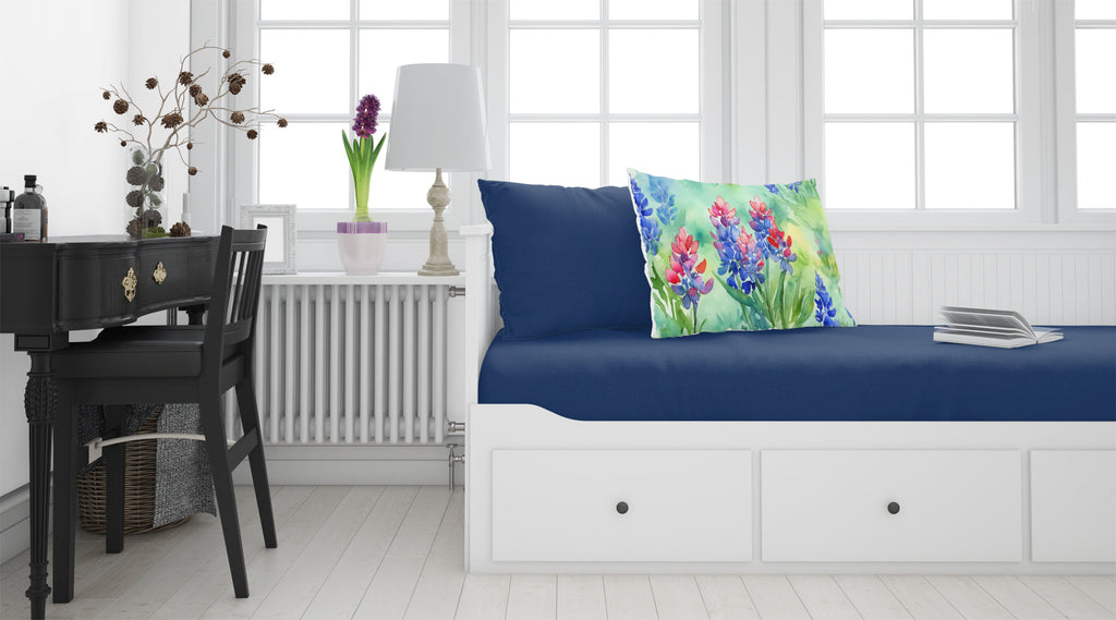 Texas Bluebonnets in Watercolor Standard Pillowcase