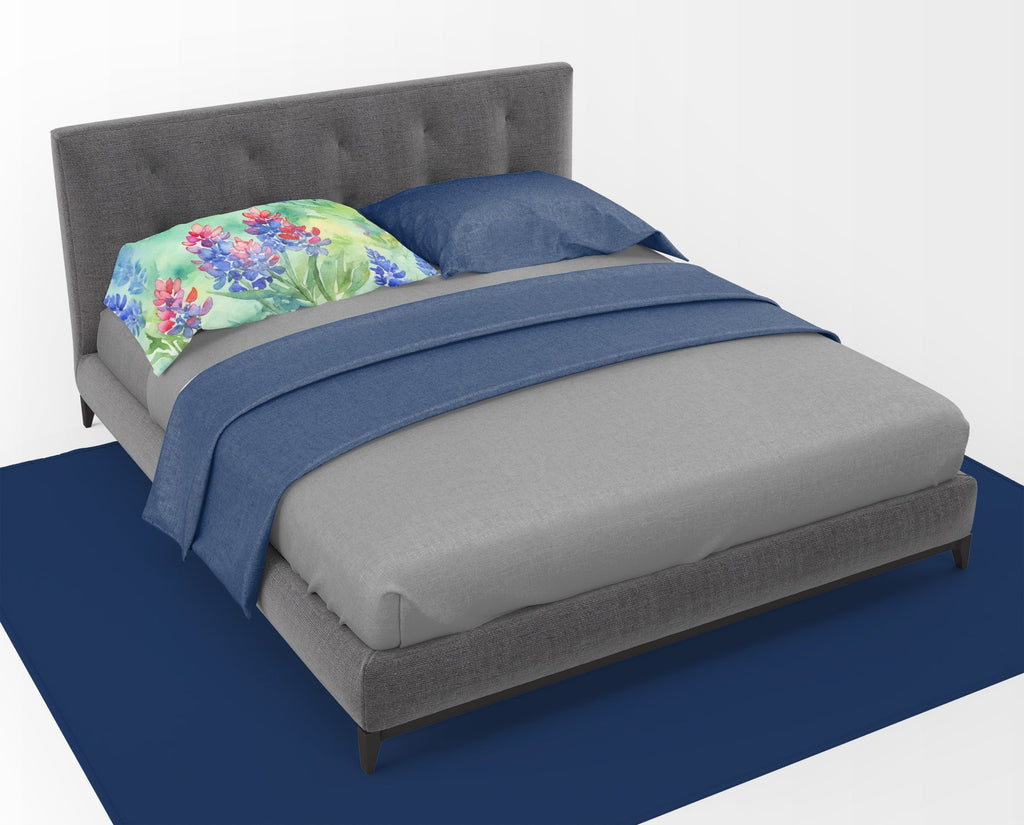 Texas Bluebonnets in Watercolor Standard Pillowcase