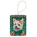 Westie Christmas Porcelain Ornament