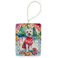 Westie Christmas Porcelain Ornament