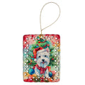 Westie Christmas Porcelain Ornament