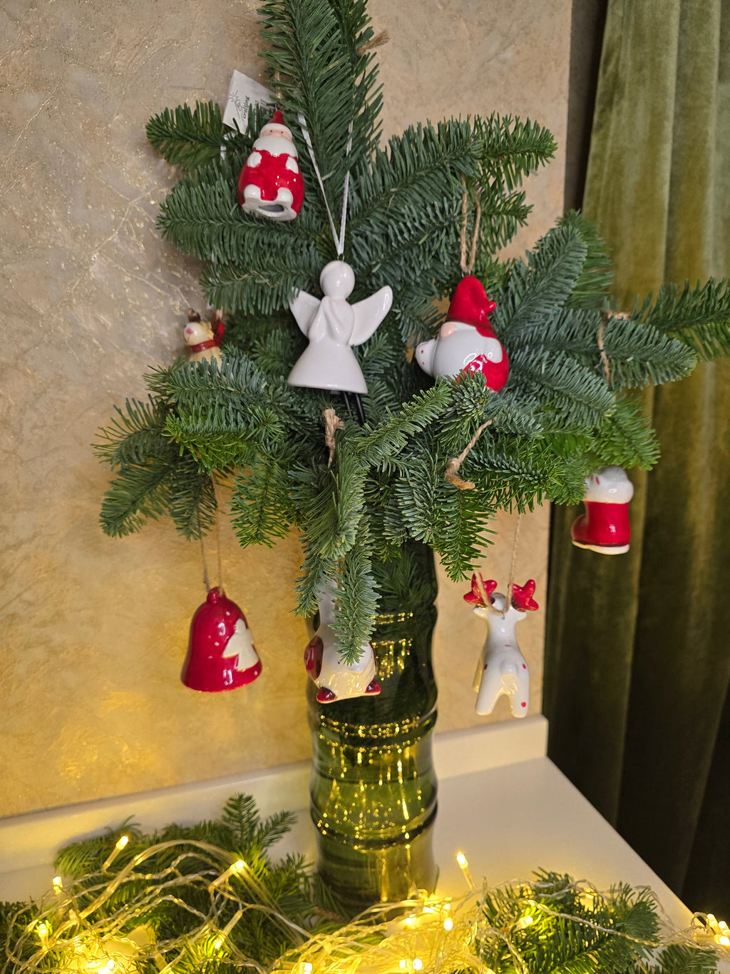 Christmas Ceramic Ornament - Christmas Boot by Wizardi F07N7-21