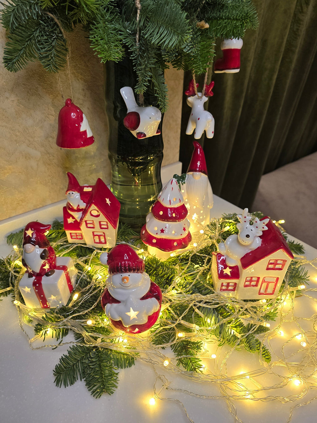 Christmas Ceramic Ornament - Christmas Boot by Wizardi F07N7-21
