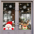 Joyful Christmas Glass Stickers: Festive Home Decor Ornaments