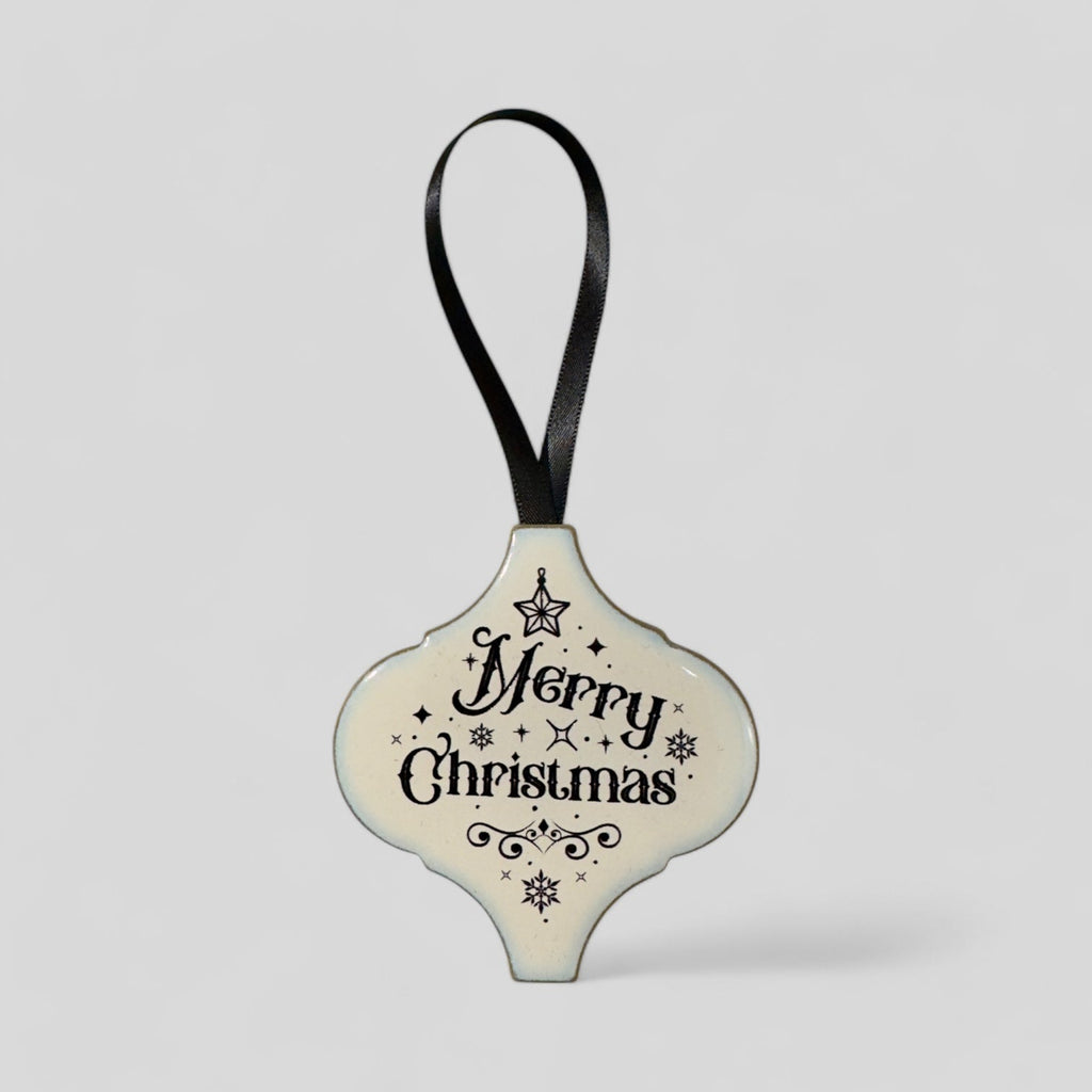 Arabesque Christmas Ornament - Merry Christmas (Stars)
